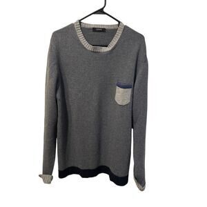 ⭐️ Men’s Alpha Studio Lambs Wool Blend Sweater Size Large Quiet Luxury Basic